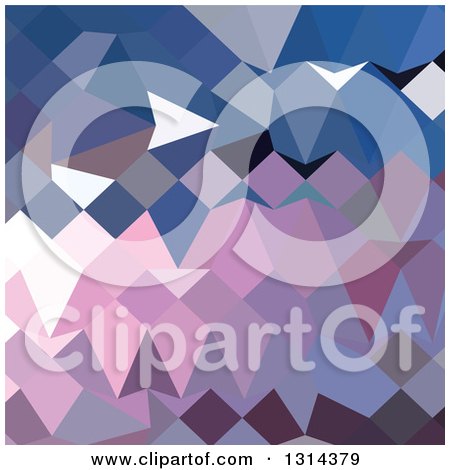 Clipart of a Low Poly Abstract Geometric Background of Celestial Blue - Royalty Free Vector Illustration by patrimonio