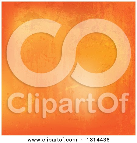 Clipart of a Gradient Orange Grunge Background - Royalty Free Vector Illustration by KJ Pargeter
