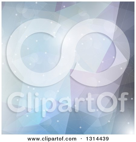Clipart of a Blue Gray and Purple Toned Abstract Geometric Background with Light Flares - Royalty Free Vector Illustration by KJ Pargeter