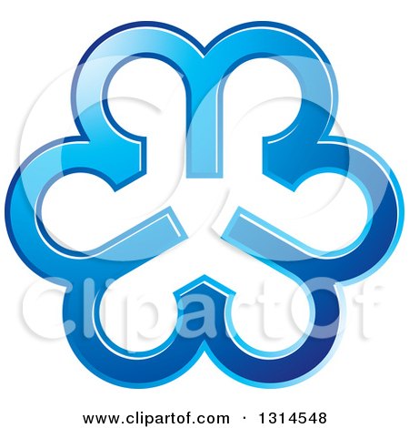Clipart of a Blue Abstract Lowercase Letter a Design - Royalty Free Vector Illustration by Lal Perera