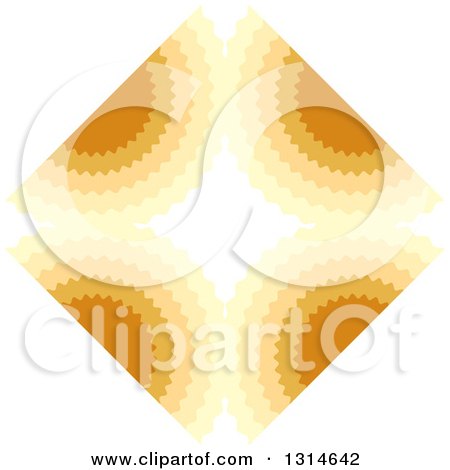 Clipart of a Half Circle Diamond - Royalty Free Vector Illustration by Lal Perera
