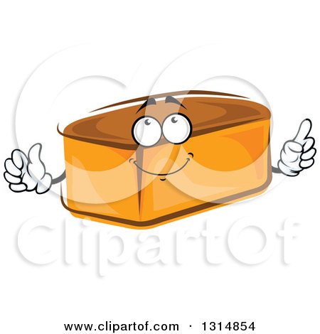 Clipart of a Cartoon Whole Bread Loaf Character - Royalty Free Vector Illustration by Vector Tradition SM