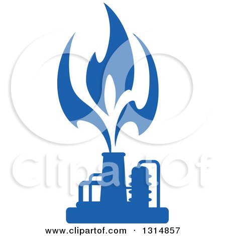 Clipart of a Blue Natural Gas and Flame Design 7 - Royalty Free Vector Illustration by Vector Tradition SM