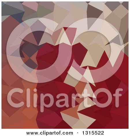 Clipart of a Low Poly Abstract Geometric Background of Antique Ruby - Royalty Free Vector Illustration by patrimonio