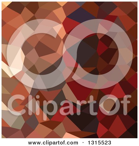 Clipart of a Low Poly Abstract Geometric Background of Dark Pastel Red - Royalty Free Vector Illustration by patrimonio