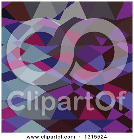 Clipart of a Low Poly Abstract Geometric Background of Deep Magenta - Royalty Free Vector Illustration by patrimonio