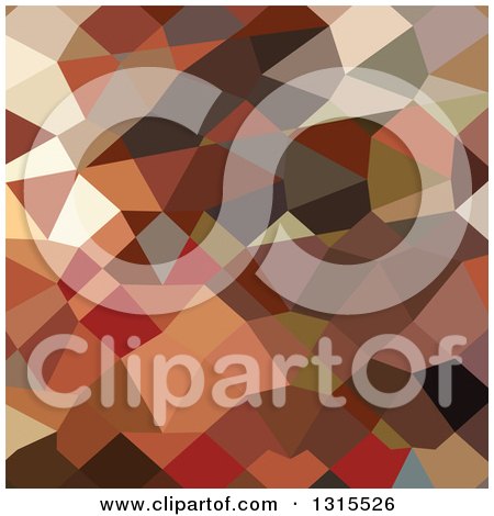Clipart of a Low Poly Abstract Geometric Background of Geranium Red - Royalty Free Vector Illustration by patrimonio