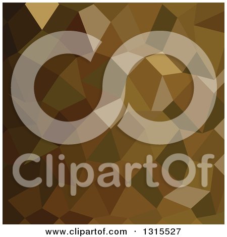Clipart of a Low Poly Abstract Geometric Background of Olive Drab - Royalty Free Vector Illustration by patrimonio