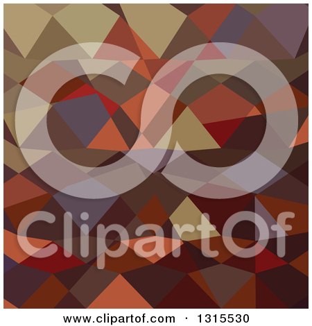 Clipart of a Low Poly Abstract Geometric Background of Butterscotch Brown - Royalty Free Vector Illustration by patrimonio