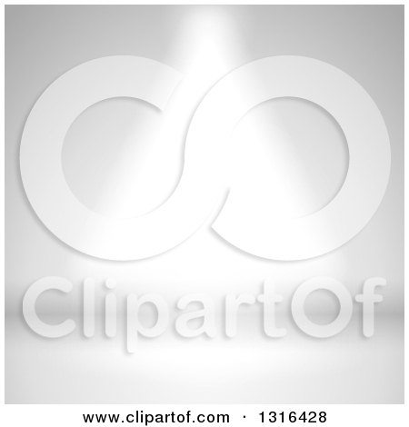 Clipart of a Grayscale Spotlight Background - Royalty Free Vector Illustration by KJ Pargeter