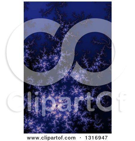 Clipart of a Purple and Dark Blue Fractal Spiral Background - Royalty Free Illustration by oboy