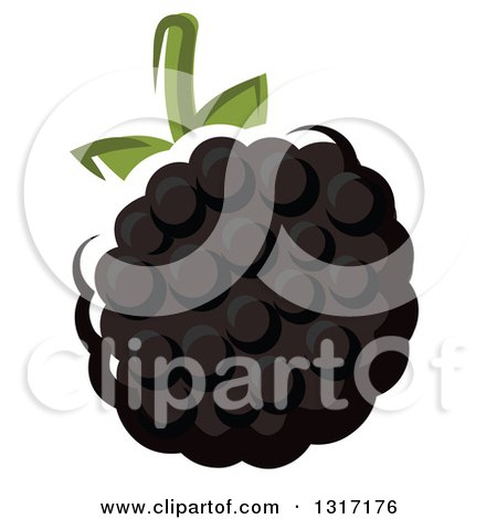 Clipart of a Cartoon Blackberry - Royalty Free Vector Illustration by Vector Tradition SM