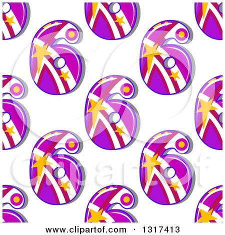 Clipart of a Funky Number Six Pattern - Royalty Free Vector Illustration by Vector Tradition SM