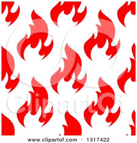 Clipart of a Seamless Pattern Background of Red Flames 2 - Royalty Free Vector Illustration by Vector Tradition SM