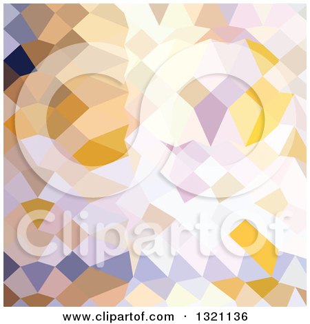 Clipart of a Low Poly Abstract Geometric Background of Hansa Yellow - Royalty Free Vector Illustration by patrimonio