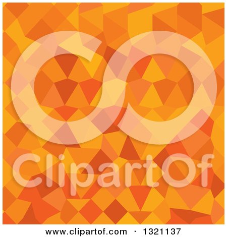 Clipart of a Low Poly Abstract Geometric Background of Golden Poppy Yellow - Royalty Free Vector Illustration by patrimonio