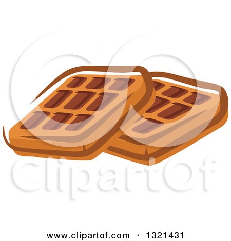 Clipart of Cartoon Waffles - Royalty Free Vector Illustration by Vector Tradition SM