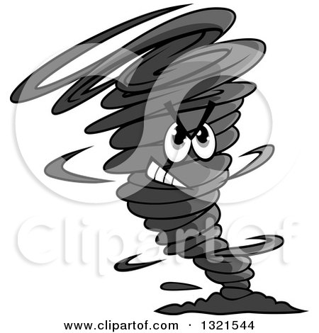 Clipart of a Tough Twister Tornado Character - Royalty Free Vector Illustration by Vector Tradition SM
