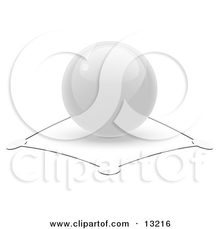 White 3D Orb on a Platform Clipart Illustration by Leo Blanchette