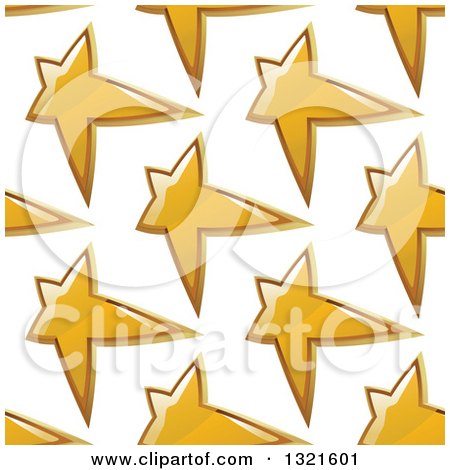 Clipart of a Seamless Background Pattern of Gold Stars 3 - Royalty Free Vector Illustration by Vector Tradition SM