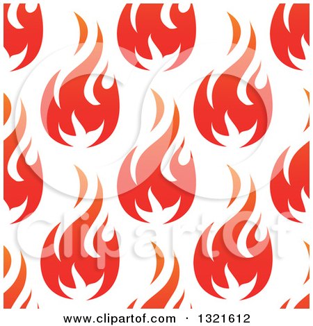 Clipart of a Seamless Pattern Background of Gradient Flames 2 - Royalty Free Vector Illustration by Vector Tradition SM