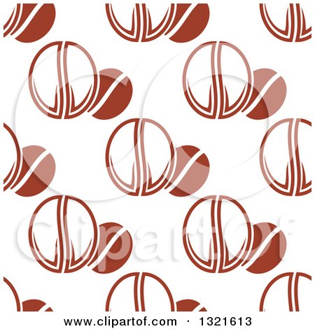 Clipart of a Seamless Background Pattern of Coffee Beans - Royalty Free Vector Illustration by Vector Tradition SM