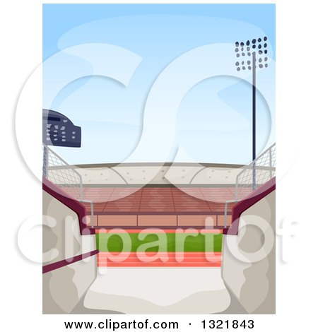 Clipart of a Stadium Entrance - Royalty Free Vector Illustration by BNP Design Studio