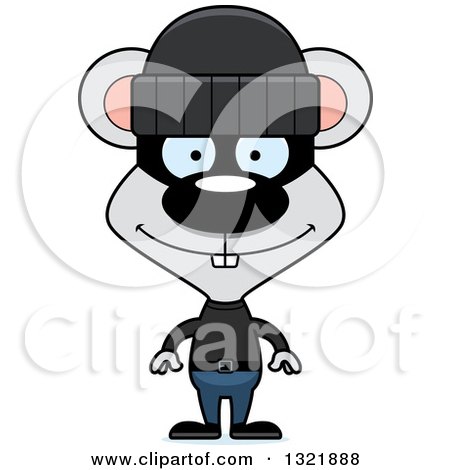 Clipart of a Cartoon Happy Mouse Robber - Royalty Free Vector Illustration by Cory Thoman