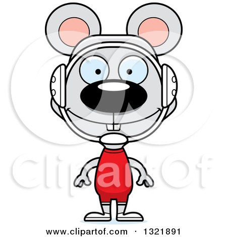 Clipart of a Cartoon Happy Mouse Wrestler - Royalty Free Vector Illustration by Cory Thoman