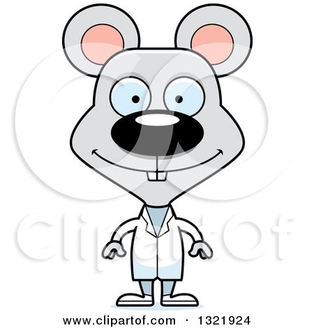 Clipart of a Cartoon Happy Mouse Doctor - Royalty Free Vector Illustration by Cory Thoman