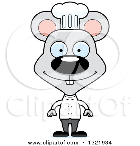 Clipart of a Cartoon Happy Mouse Chef - Royalty Free Vector Illustration by Cory Thoman