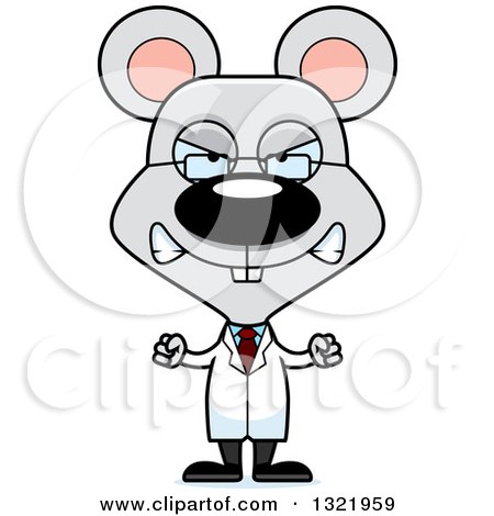 Clipart of a Cartoon Mad Mouse Scientist - Royalty Free Vector Illustration by Cory Thoman