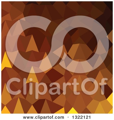Clipart of a Low Poly Abstract Geometric Background of Burnt Umber Brown - Royalty Free Vector Illustration by patrimonio