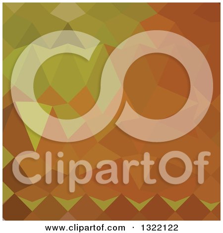 Clipart of a Low Poly Abstract Geometric Background of Cocoa Brown - Royalty Free Vector Illustration by patrimonio