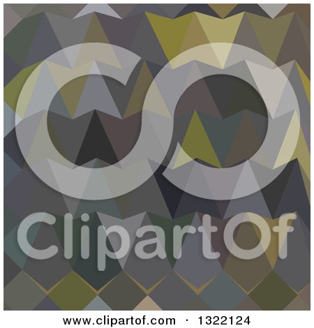Clipart of a Low Poly Abstract Geometric Background of Feldgrau Gray - Royalty Free Vector Illustration by patrimonio