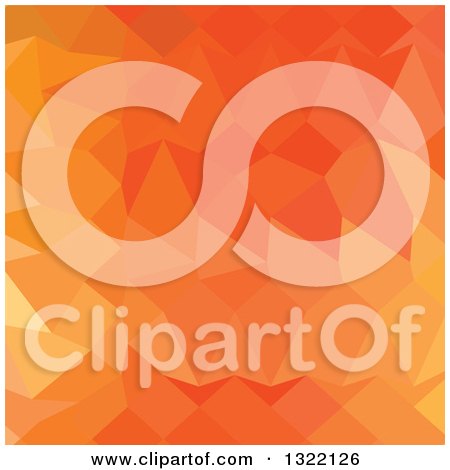 Clipart of a Low Poly Abstract Geometric Background of Spanish Orange - Royalty Free Vector Illustration by patrimonio