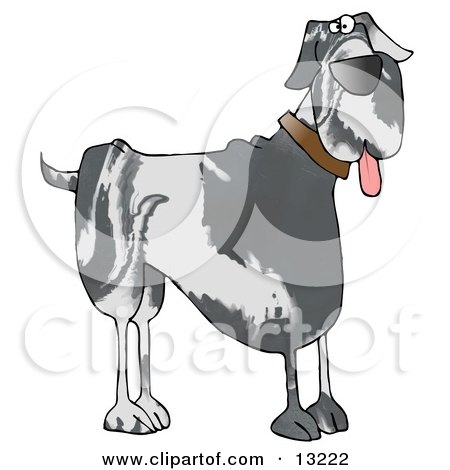 Cute Great Dane Doggy Clipart Illustration by djart