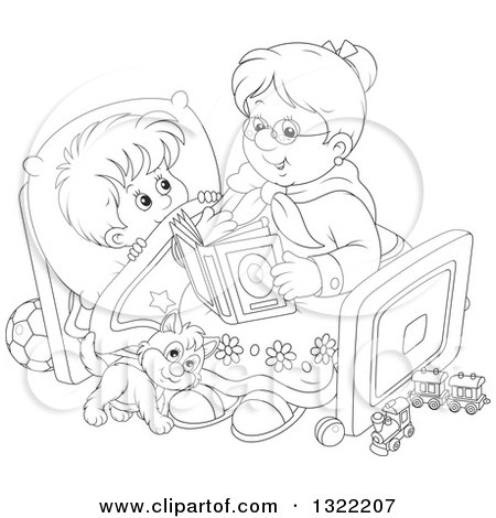 story clipart black and white