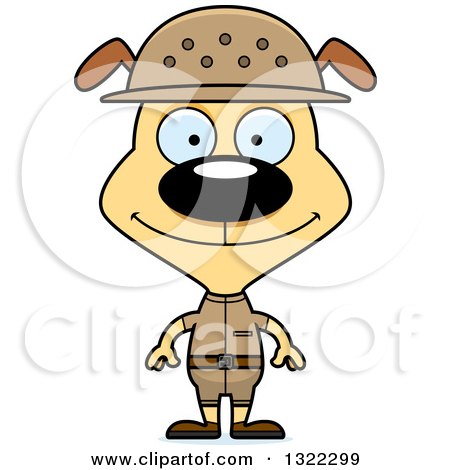 Clipart of a Cartoon Happy Dog Zookeeper - Royalty Free Vector Illustration by Cory Thoman