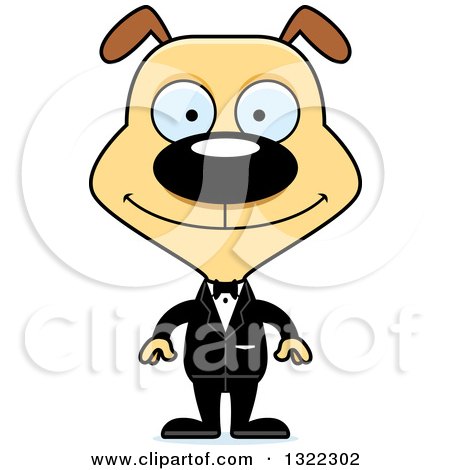 Clipart of a Cartoon Happy Dog Groom - Royalty Free Vector Illustration by Cory Thoman