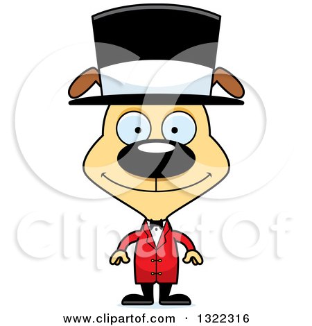 Clipart of a Cartoon Happy Dog Circus Ringmaster - Royalty Free Vector Illustration by Cory Thoman