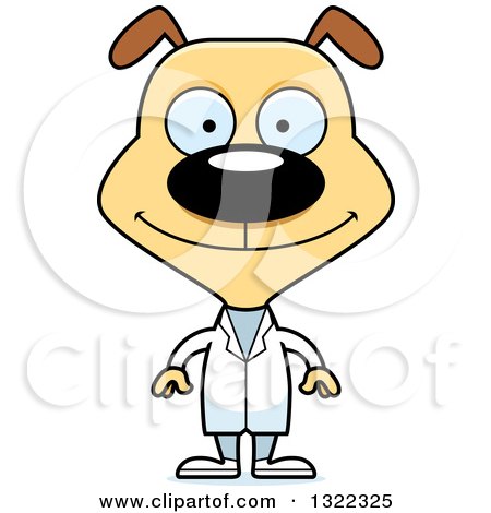 Clipart of a Cartoon Happy Dog Doctor - Royalty Free Vector Illustration by Cory Thoman
