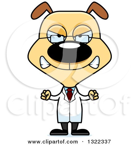 Clipart of a Cartoon Mad Dog Scientist - Royalty Free Vector Illustration by Cory Thoman