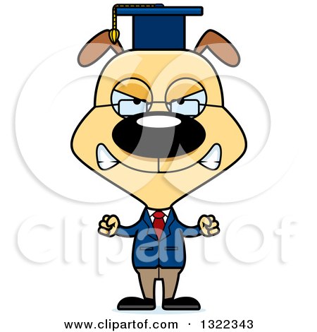 Clipart of a Cartoon Mad Dog Professor - Royalty Free Vector Illustration by Cory Thoman