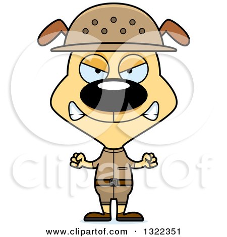 Clipart of a Cartoon Mad Dog Zookeeper - Royalty Free Vector Illustration by Cory Thoman