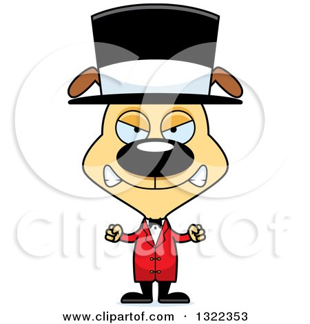 Clipart of a Cartoon Mad Dog Circus Ringmaster - Royalty Free Vector Illustration by Cory Thoman