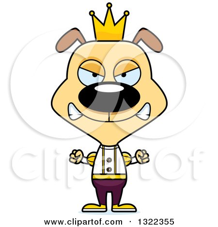 Clipart of a Cartoon Mad Dog Prince - Royalty Free Vector Illustration by Cory Thoman