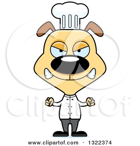 Clipart of a Cartoon Mad Dog Chef - Royalty Free Vector Illustration by Cory Thoman