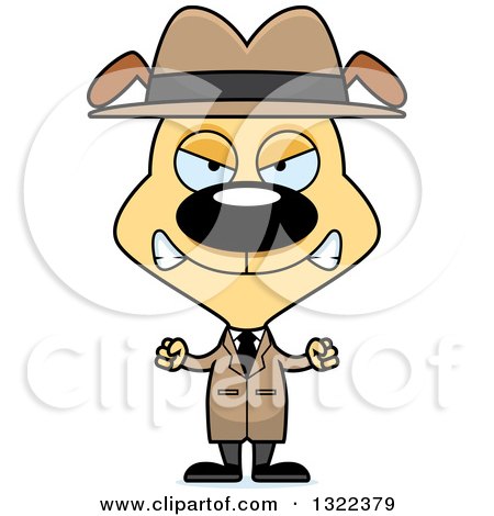 Clipart of a Cartoon Mad Dog Detective - Royalty Free Vector Illustration by Cory Thoman
