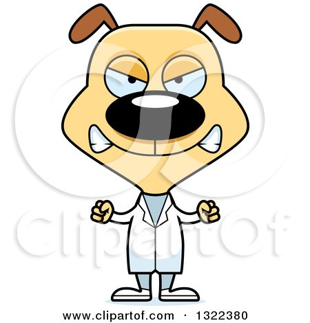 Clipart of a Cartoon Mad Dog Doctor - Royalty Free Vector Illustration by Cory Thoman